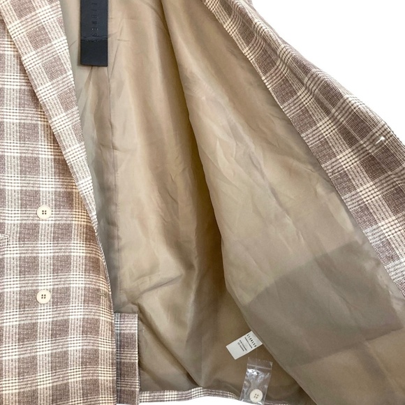 LIONESS Wyoming Oversized Plaid Double Breasted Blazer NEW - Picture 10 of 12